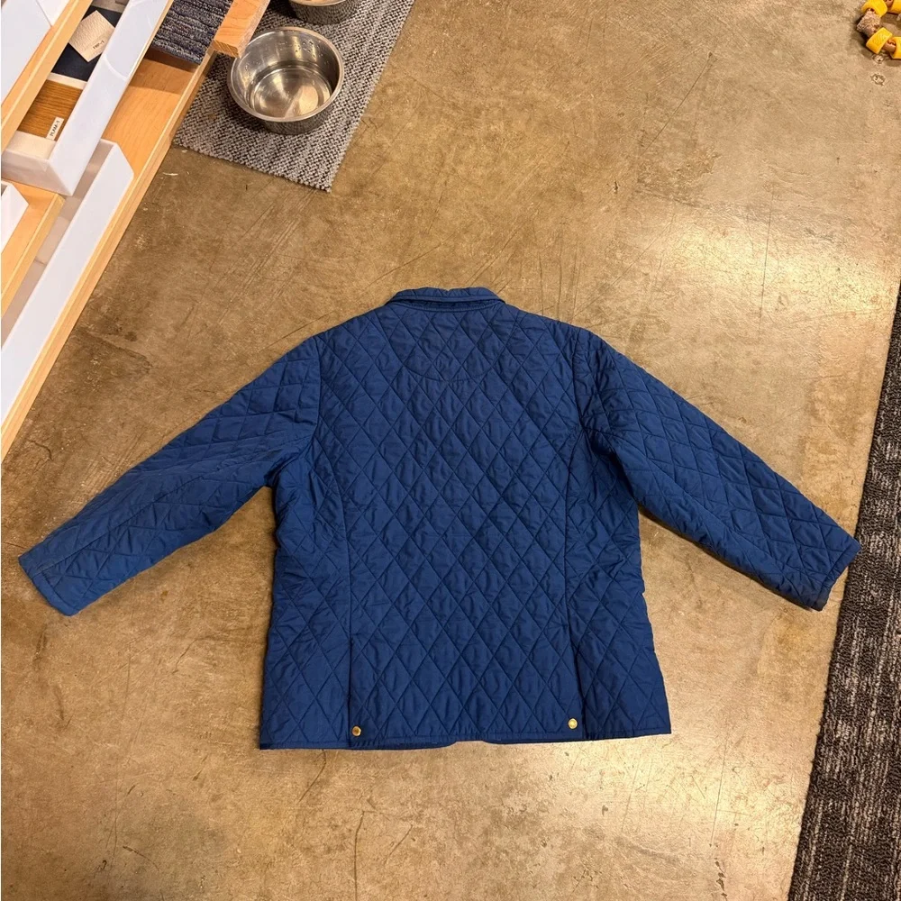 Lands' End Quilted Utility Jacket in Navy Blue
